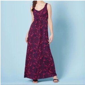 Boden Paisley Print Jersey Maxi Dress Size 14L TALL